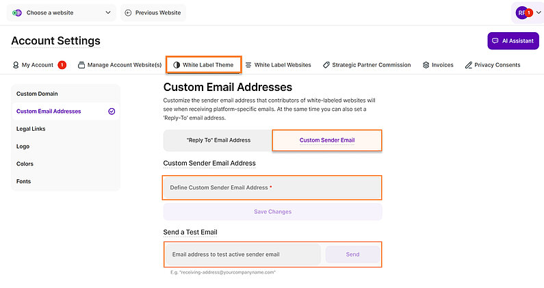 Setup Custom Sender Email Address Setup Custom Sender Email Address