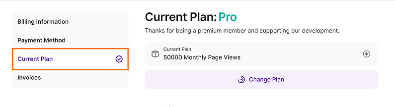 View Your Current Plan Details View Your Current Plan Details