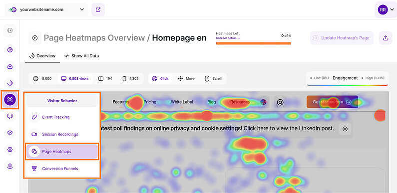 Visualize User Behavior Through Page Heatmaps Visualize User Behavior Through Page Heatmaps