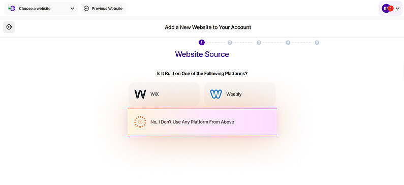Select your website source