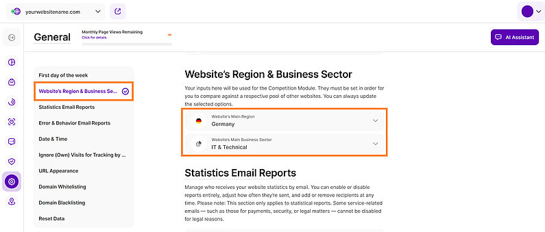 Define Your Website’s Region and Business Sector