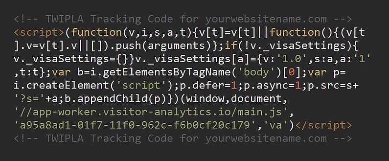 Tracking code snippet