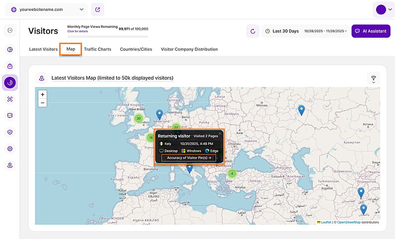 Visualize Your Visitor Locations Visualize Your Visitor Locations